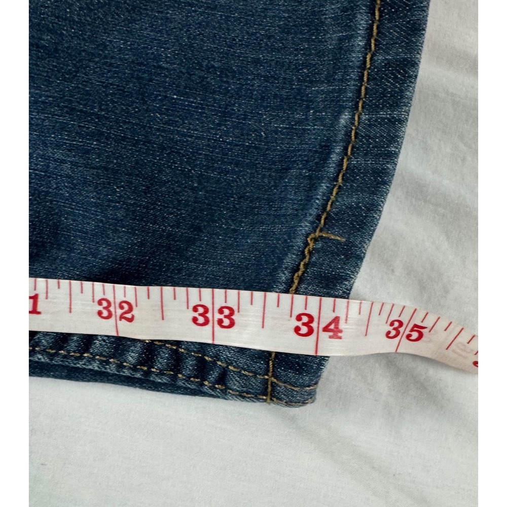 Levis 513 Slim Straight Jeans Mens 34x34 Blue Denim Stretch Medium Wash - Picture 15 of 16